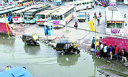 A view of Patiala bus stand