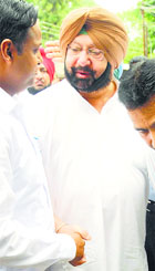 Capt Amarinder Singh at a court in Mohali on Thursday.