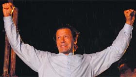 Pakistani cricketer-turned-politician Imran Khan