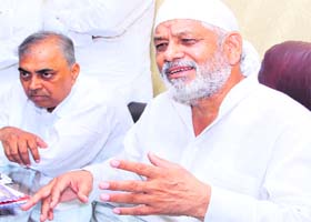 Paniwale Baba interacts with mediapersons