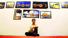 Jatin Malhotra during his photography exhibition in Ludhiana.