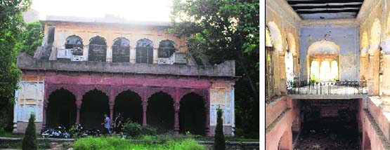 The historic Summer Palace of the legendary Sikh ruler Maharaja Ranjit Singh at Ram Bagh garden in Amritsar. Tribune photos