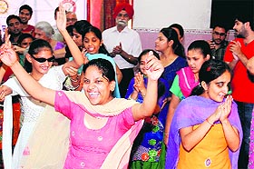 Students of Institute for the Blind, Sector 26, take part in Janmashtami celebrations