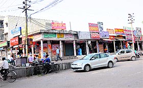 The booth market in Sector 7, Panchkula.