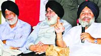 Deputy CM Sukhbir Badal in Patiala on Monday. Tribune photo