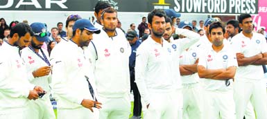The Indian players have disappointment writ large on their faces after the embarrassing surrender on Sunday. Its been the same story for India for almost four years now. The question is, how long its going to take them to perform better overseas? AFP 