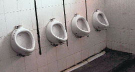 Toilets in government schools in the city are in bad shape.