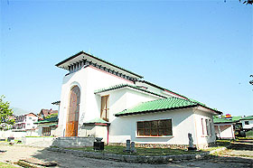 A view of Tagore Hall in Srinagar. 
