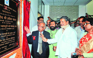 Chief Minister Harish Rawat inaugurates the new office of Human Rights Commission in Dehradun on Tuesday. 