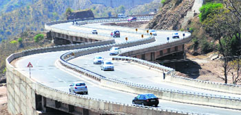 The himalayan expressway near kalka has been a welcome relief for commuters. 