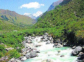 A view of the Tons river.