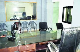 The office of the Sub-Registrar (West) wears a deserted look during working hours in Ludhiana on Wednesday