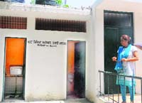 Toilets without water at a school in Janjehri village, Mohali. Tribune photo: Vicky Gharu
