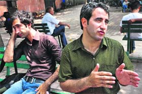 Foreign students share their grievances at the Student Centre in Panjab University.
