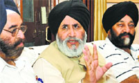 Education Minister DS Cheema addresses the media in Jalandhar on Saturday. Tribune photo
