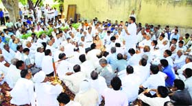The mahapanchayat organised at Narsinghpur village for removal of toll plaza in Gurgaon on Sunday