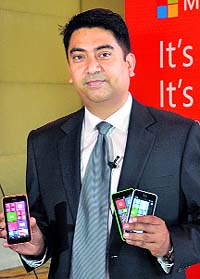 Ravi Kunwar, director, North, Nokia India, launches the Lumia 530 Dual SIM 