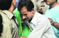 The grieving relatives of a victim in Ludhiana on Monday. Tribune photo: Himanshu Mahajan