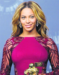 Beyonce during the 2014 MTV Video Music Awards in Inglewood, California on August 24.