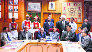 HP High Court Chief Justice Mansoor Ahmad Mir launches a website in Shimla on Wednesday.