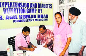 Dr Anil Dhar conducts a medical camp in Jammu