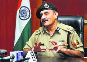BSF (Jammu Frontier) IG RK Sharma in Jammu