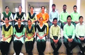 Students chosen as part of the school cabinet at the Senior Secondary Residential School for Meritorious Students in Bathinda on Thursday