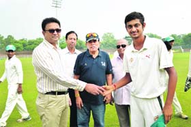 New PCA president DP Reddy (left) during the inauguration of the 4th All-India (U-19) Invitation Tournament