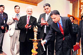 Chief Justice of the HP High Court Mansoor Ahmad Mir inaugurates a workshop in Manali on Saturday.