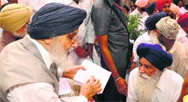CM Parkash Singh Badal in Talwandi Sabo.