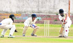 A match in progress between MP and Bengal in Sector 8, Chandigarh, on Sunday