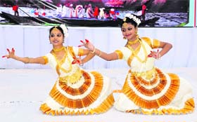 In sync: Girls perform a traditional dance during Onam celebrations at the Community Centre in Sector 47, Chandigarh, on Sunday