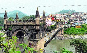 The historical Victoria bridge in Mandi. Photo Jai Kumar