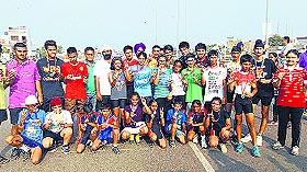 Winners of various events in a cheerful mood in Ludhiana. 
