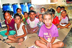 Children at an anganwari in Ropar district