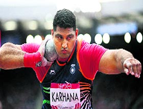 Om Parkash Singh in action during a sporting event
