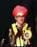 Chief Minister Omar Abdullah speaks at the convocation. 