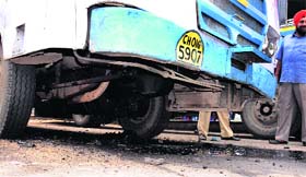 The CTU bus which caught fire