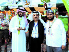 Bharat Scouts and Guides District Commissioner Rajeev Sharma (centre) with a delegation of Scouts from Saudi Arabia.