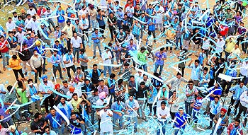 Campaigning reaches a feverish pitch two days before the student council elections on the Panjab University campus on Wednesday