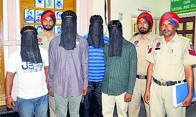 The accused in police custody in Ludhiana on Wednesday;