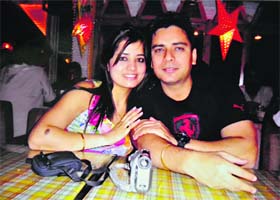 Davinder Gill with his estranged friend Rashmi