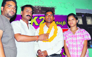 the K2 group declares candidates at DAV PG College in Dehradun on Wednesday.