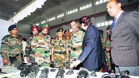 Lt Gen DS Hooda, GOC-in-C, Northern Command, along with other officers at a symposium-cum-exhibition  North Technical-2014  in Udhampur on Friday.