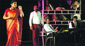 Actors perform Punjabi play, Kis Thag Ne Luteya Sheher Mera at Punjab Natshala in Amritsar on Saturday.