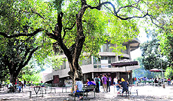 The Student Centre that remained jampacked with student leaders and their supporters during campaigning for the student council elections wears a deserted look a day after polling at Panjab University on Saturday