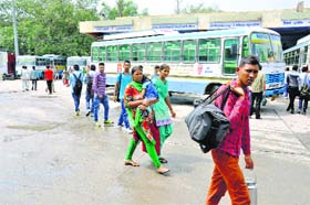 Commuters in Karnal are a harried lot in view of the strike roadways employees on Saturday
