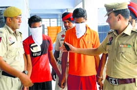 The accused in police custody in Mohali on Sunday
