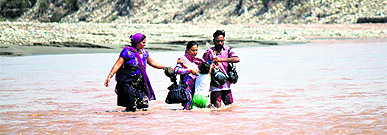 Fortyfive villages of Jammu district have been cut off from the rest of the state for the past three days.
