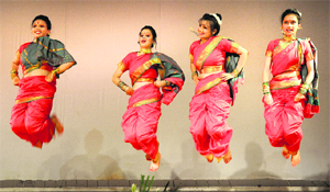 Students perform lavani dance during the annual day celebrations at the Government Medical College and Hospital, Sector 32, Chandigarh, on Tuesday.